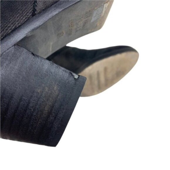 Eileen Fisher Murphy Storm Textured Nubuck Black Leather Ankle Booties - Picture 10 of 11